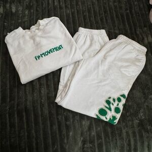 FP Movement White and Green Lounge Set